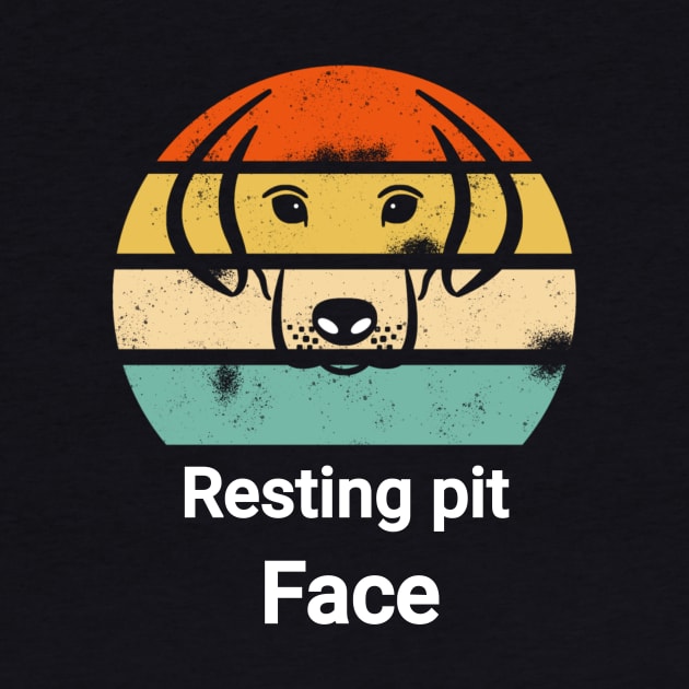 Vintage resting pit face dog by FouadBelbachir46